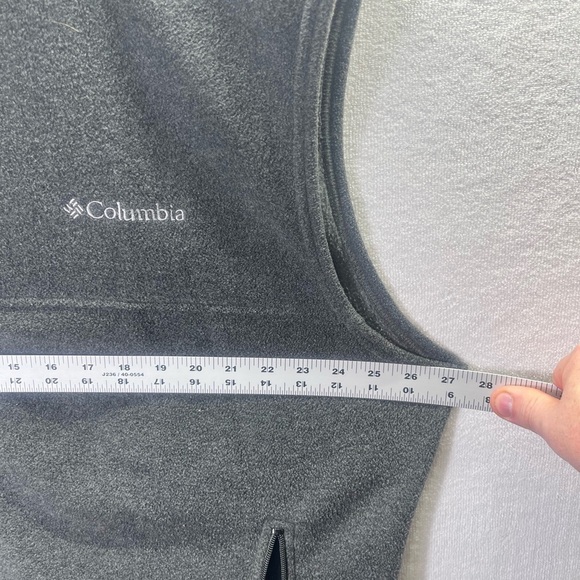 Columbia Fleece Vest Jacket Mens XL outerwear Gray Soft Casual Performance 1866 - Picture 5 of 8